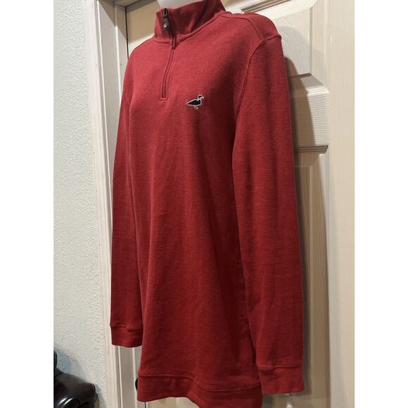 Properly Tied Sweater Women's M Red 1/4 Zip Pullover Knit Embroidered Logo - Picture 3 of 5